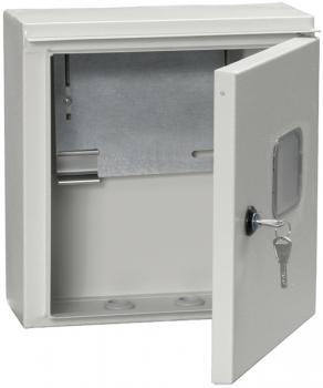 Щит учетно-распределительный навесной IEK ЩУРн-1 310x300x150 IP66 ЩУ-1 замок, с окном фото Щит учетно-распределительный навесной IEK ЩУРн-1 310x300x150 IP66 ЩУ-1 замок, с окном картинка